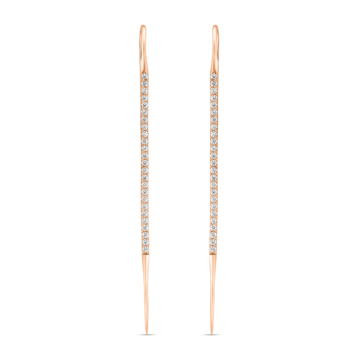 Bohemian Rose Gold Plated 925 Sterling Silver Ear Cuff Earrings