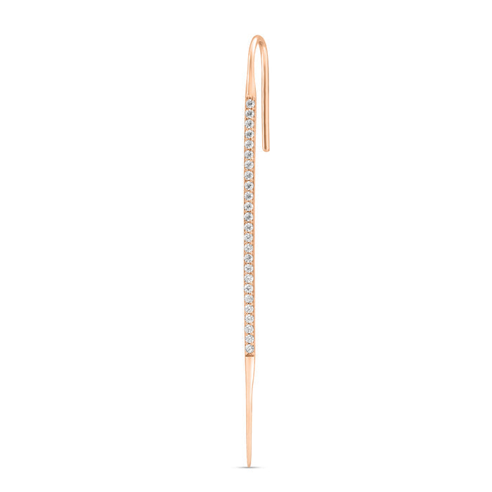 Bohemian Rose Gold Plated 925 Sterling Silver Ear Cuff Earrings