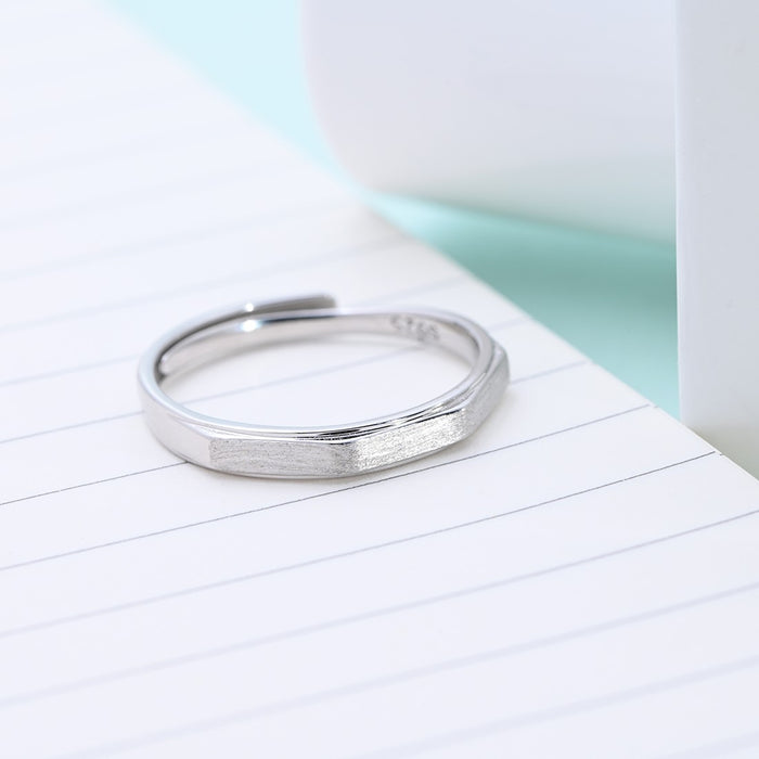 Bold and Versatile Adjustable Sterling Silver Ring for Him (Adjustable)