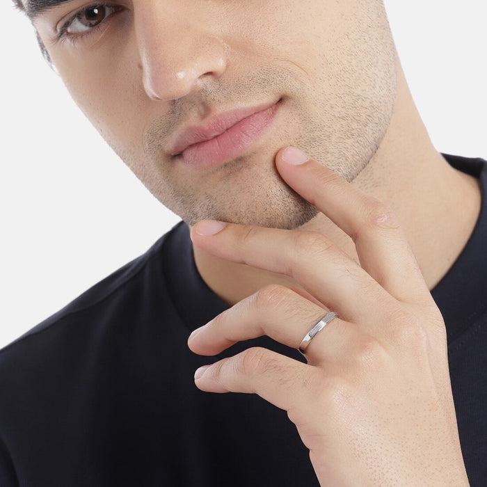 Bold and Versatile Adjustable Sterling Silver Ring for Him (Adjustable)