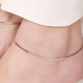 Braided Rose Gold Plated 925 Sterling Silver Anklet