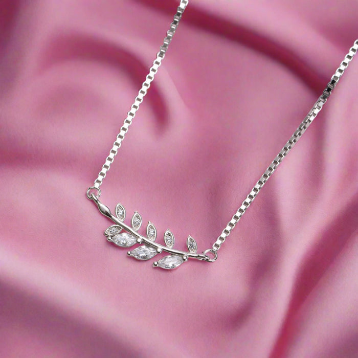 Branch and Leaf 925 Silver Necklace