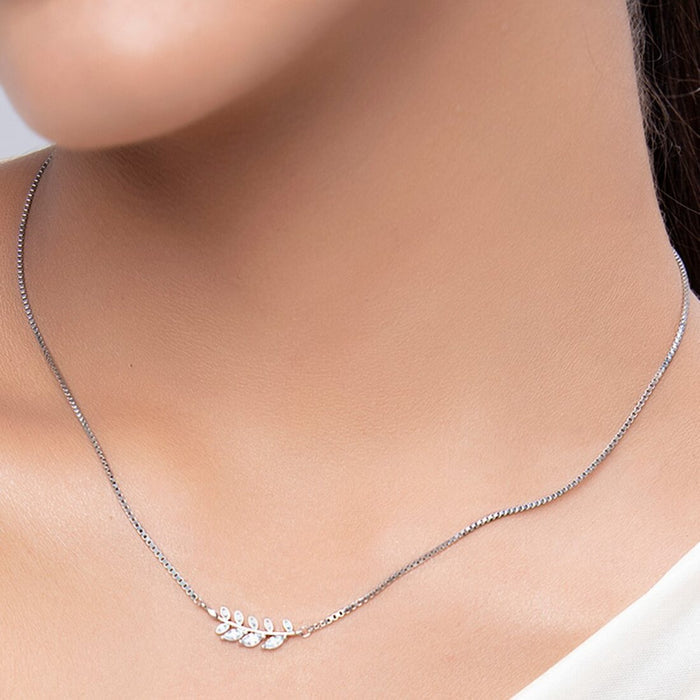 Branch and Leaf 925 Silver Necklace