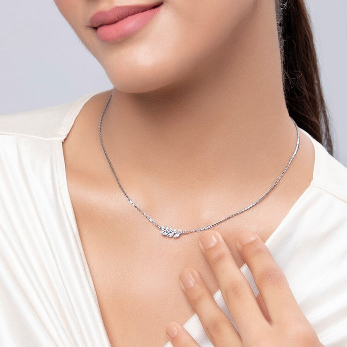 Branch and Leaf 925 Silver Necklace