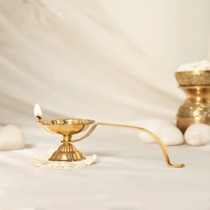 Brass Aarti Diya - view 2