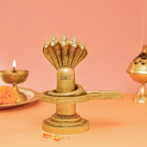 Brass Shivalinga Statue