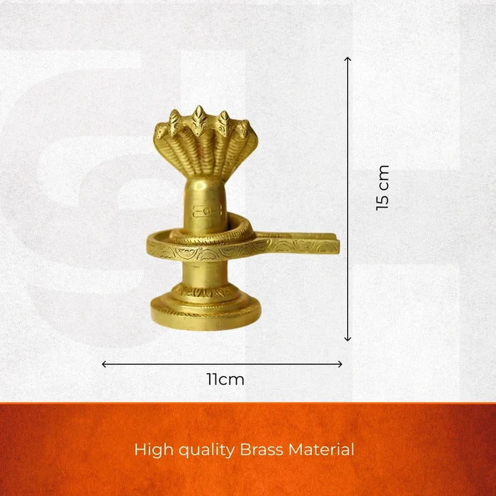 Brass Shivalinga Statue - view 2