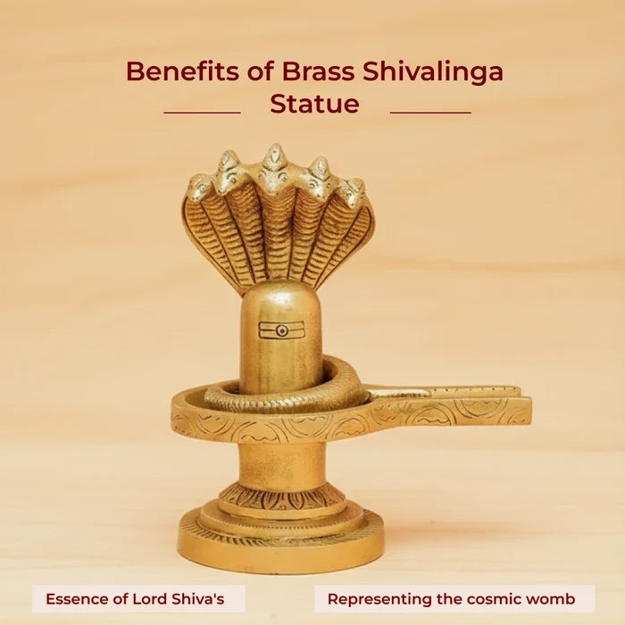 Brass Shivalinga Statue - view 3