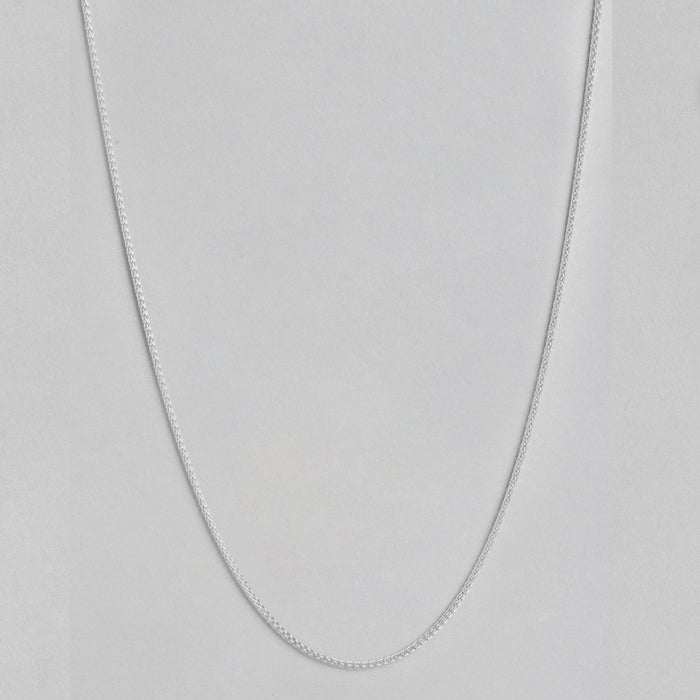 Breathtaking Rhodium Plated 925 Sterling Silver Weave Chain