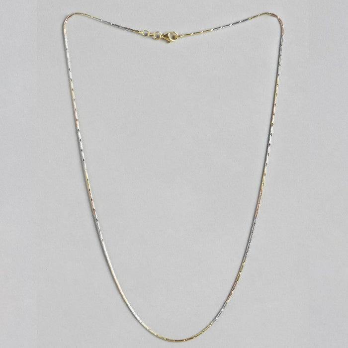 Breathtaking Triple Tone 925 Silver Chain