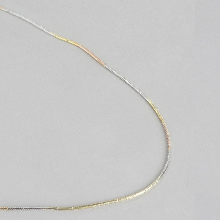 Breathtaking Triple Tone 925 Silver Chain
