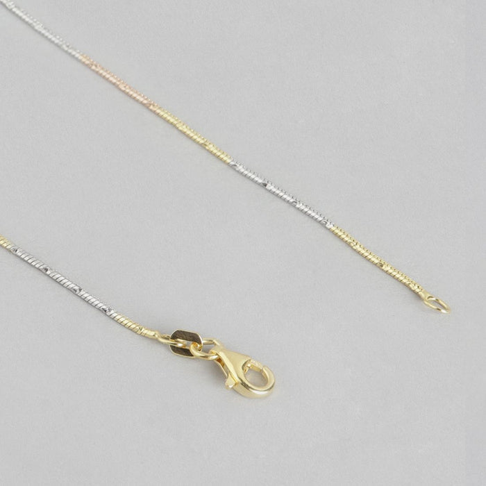 Breathtaking Triple Tone 925 Silver Chain