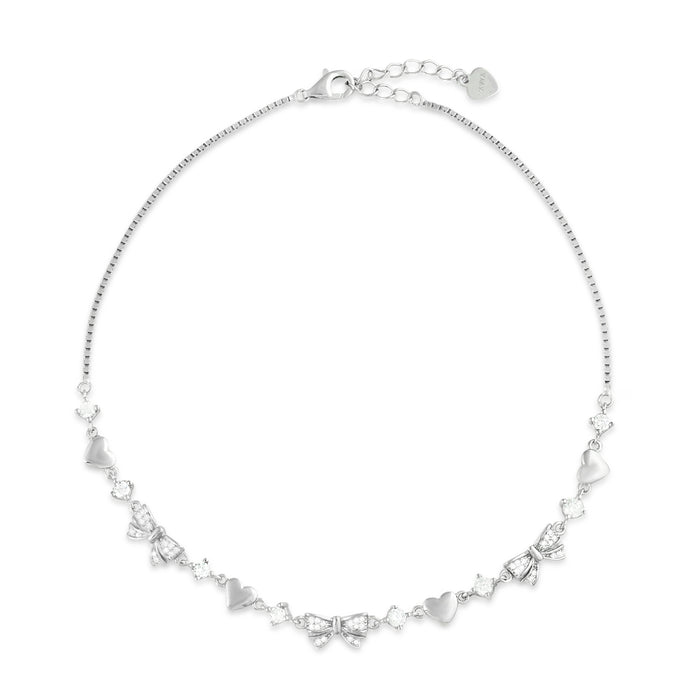 Butterflies of Love Rhodium Plated Anklet