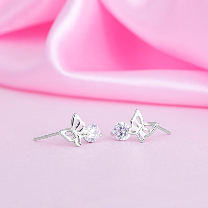 Butterfly CZ 925 Sterling Silver Earrings