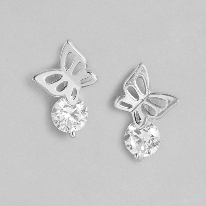 Butterfly CZ 925 Sterling Silver Earrings