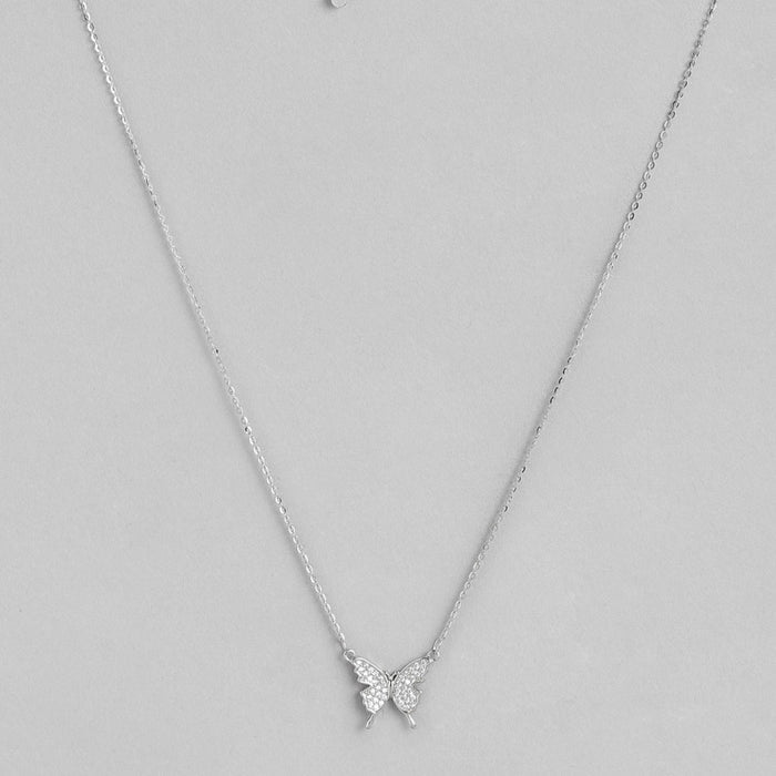 Butterfly CZ 925 Sterling Silver Necklace