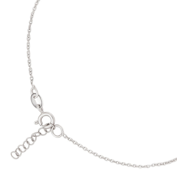 Close-up of the clasp and chain on the 925 Sterling Silver Butterfly Whisper anklet for women. – Zavya