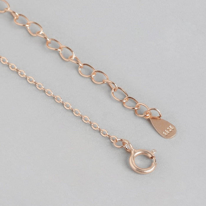 Butterfly Elegance CZ Rose Gold-Plated 925 Sterling Silver Necklace