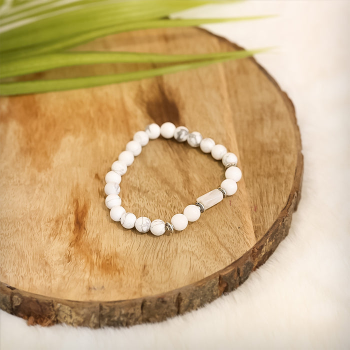 Cancer (Karka Rashi) Stone Bracelet with FREE Raw Selenite Plate
