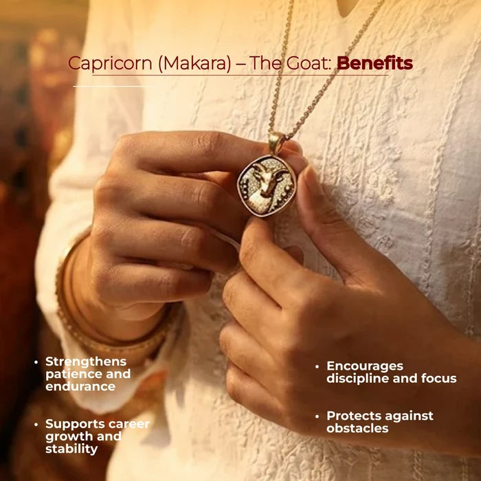 Capricorn (Makar) Rashi Pendant - view 3
