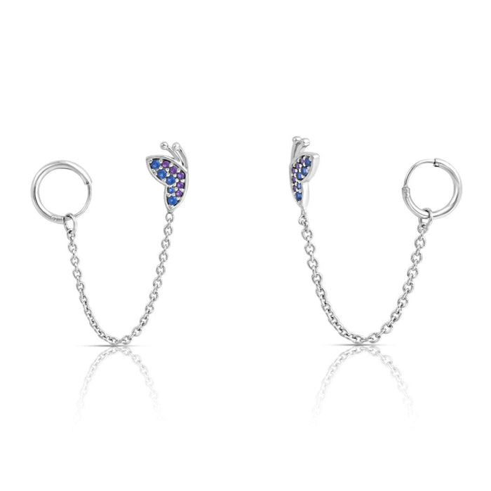 Cascading Brilliance Rhodium Plated 925 Sterling Silver Earrings