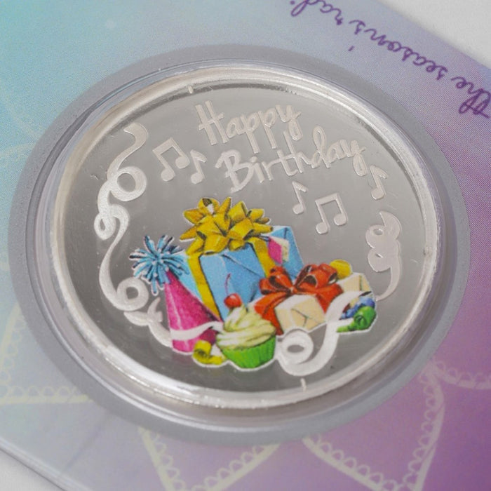 Celebrate Life's Moments with our Multicolored Silver-Plated 999 Sterling Silver Coin