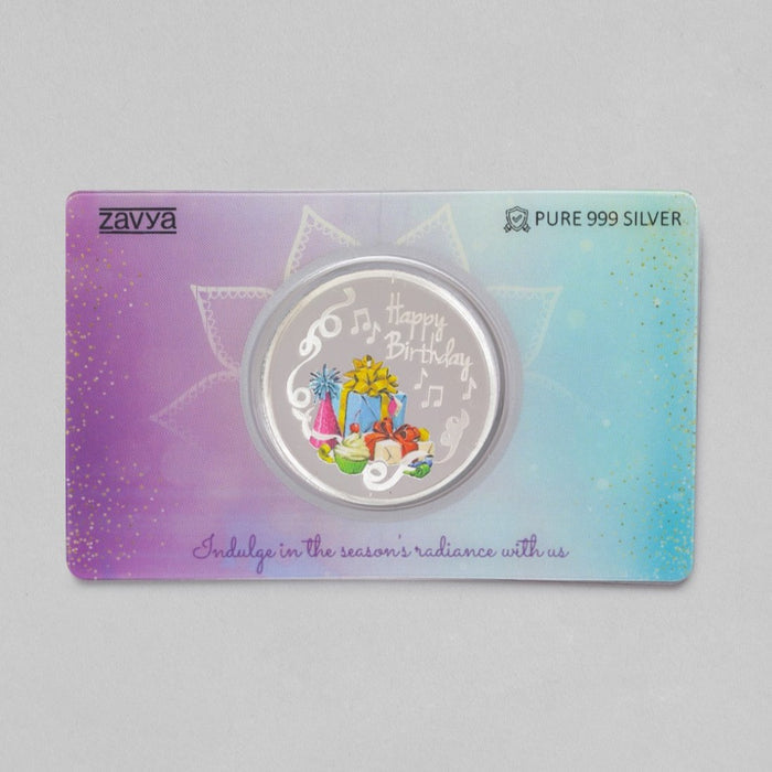 Celebrate Life's Moments with our Multicolored Silver-Plated 999 Sterling Silver Coin