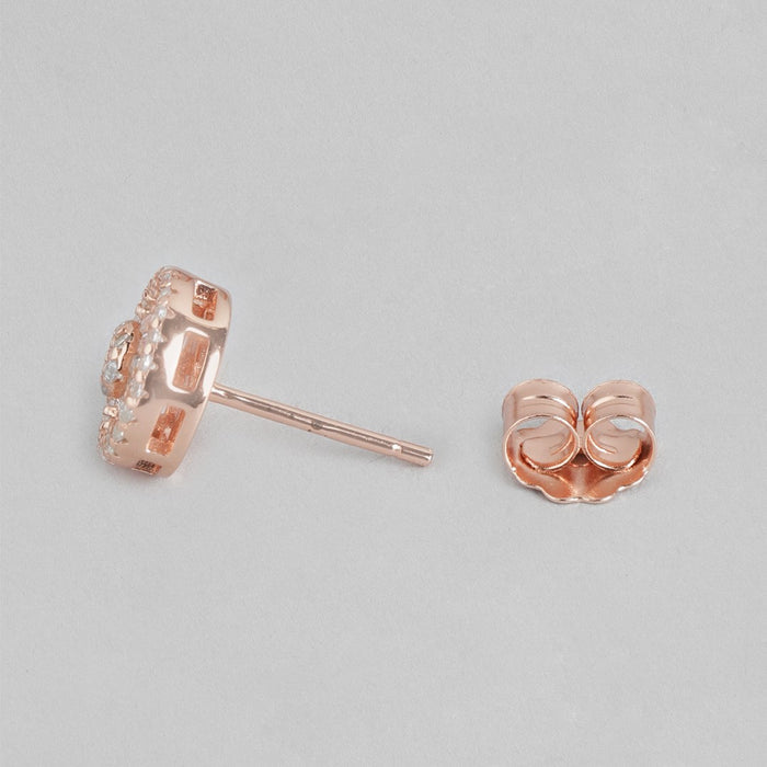 Celestial Circles Rose Gold-Plated CZ 925 Sterling Silver Earrings