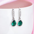 Celestial Dreams 925 Sterling Silver Rhodium CZ Drop Earrings