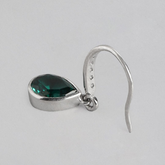 Celestial Dreams 925 Sterling Silver Rhodium CZ Drop Earrings