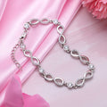 Celestial Eternity-Infinity Rhodium-Embraced 925 Sterling Silver Bracelet