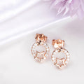 Celestial Harmony Rose Gold-Plated 925 Sterling Silver Earrings