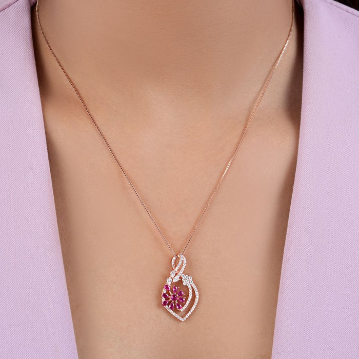 Celestial Harmony Rose Gold Plated 925 Sterling Silver Jewellery Set