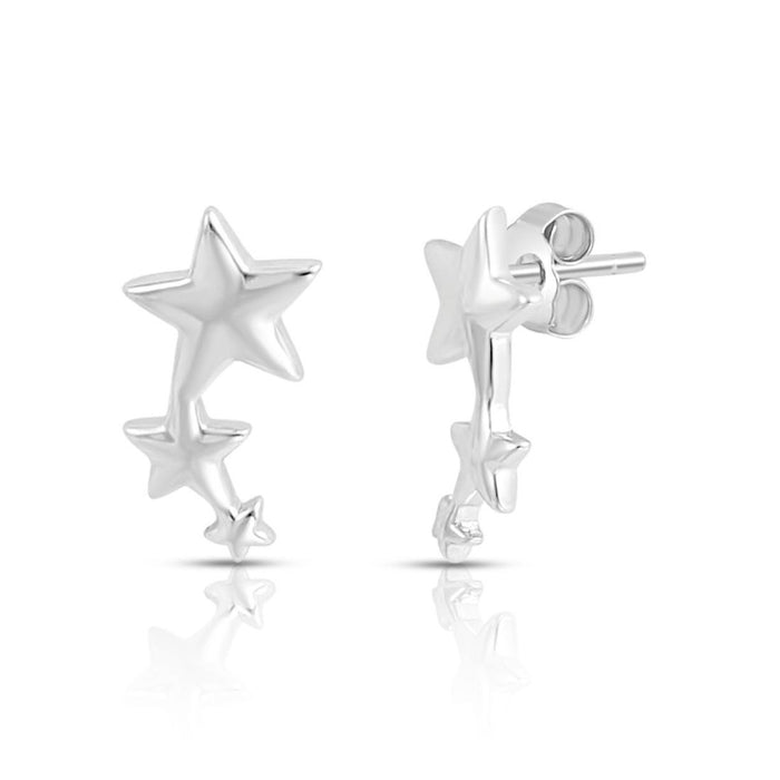 Celestial Twinkle Rhodium Plated 925 Sterling Silver Earrings