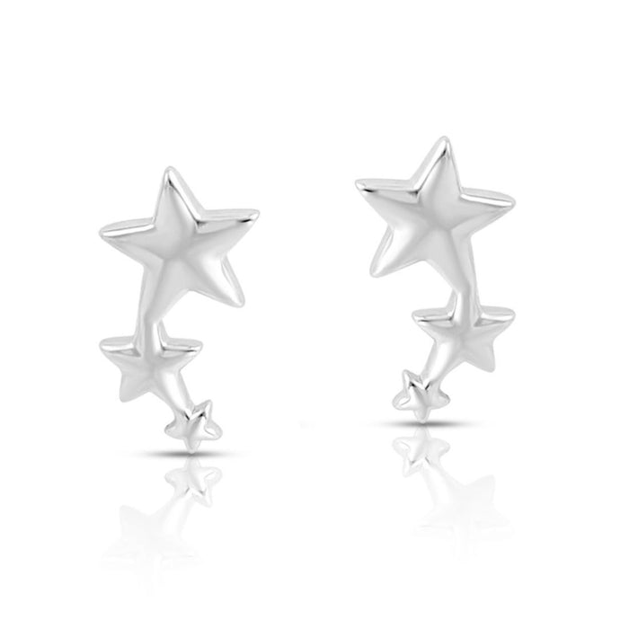 Celestial Twinkle Rhodium Plated 925 Sterling Silver Earrings
