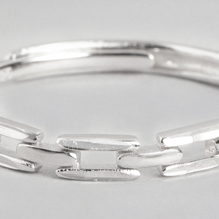 Chain 925 Sterling Silver Ring for Women (Adjustable)