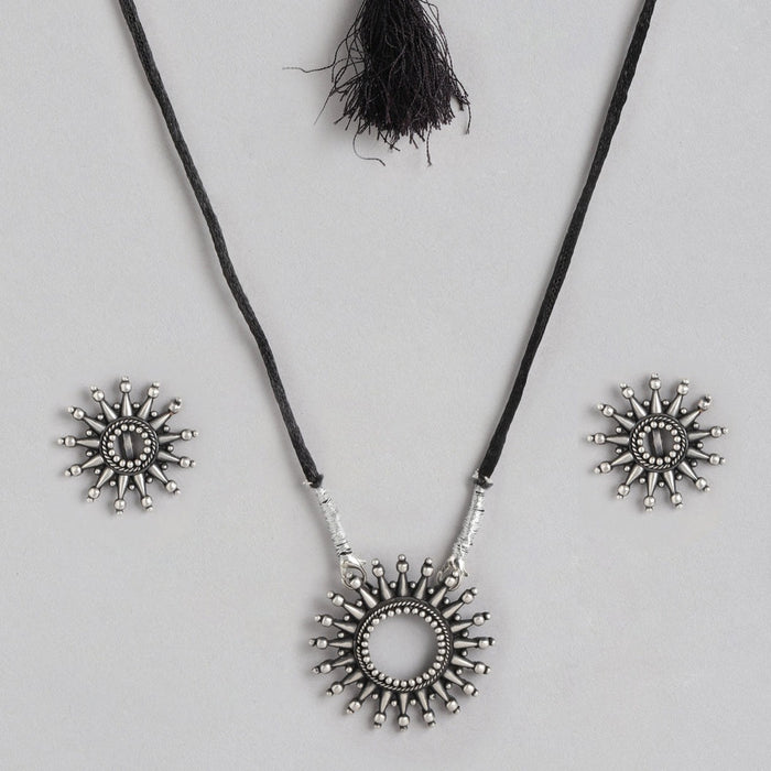 Chakra Oxidised 925 Sterling Silver Jewellery Set