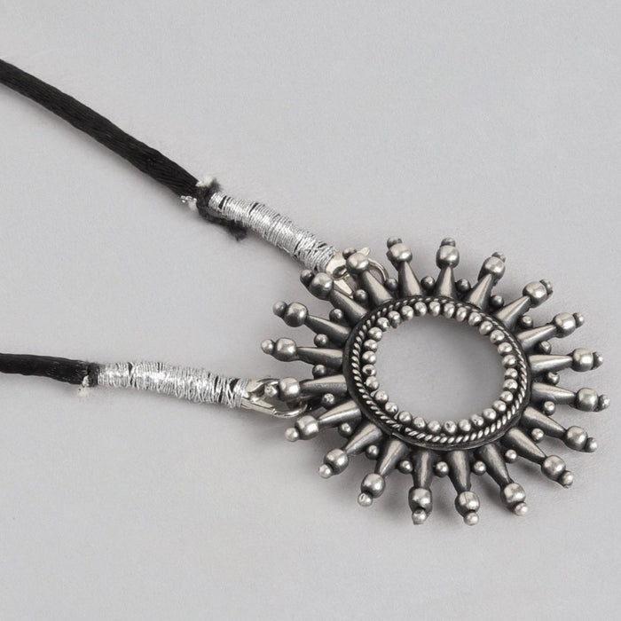 Chakra Oxidised 925 Sterling Silver Jewellery Set