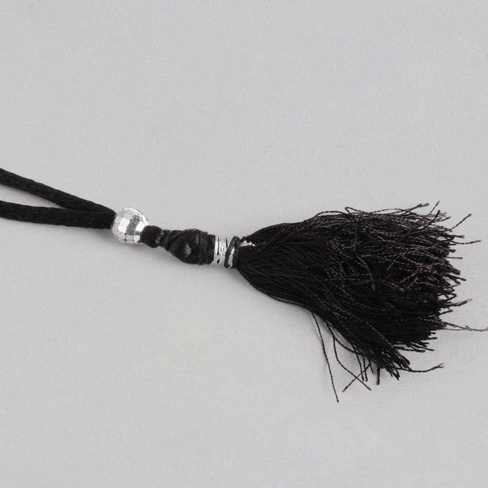 Chakra Oxidised Black Thread 925 Sterling Silver Necklace