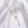 Charm of Protection Rose Gold Plated 925 Sterling Silver Necklace