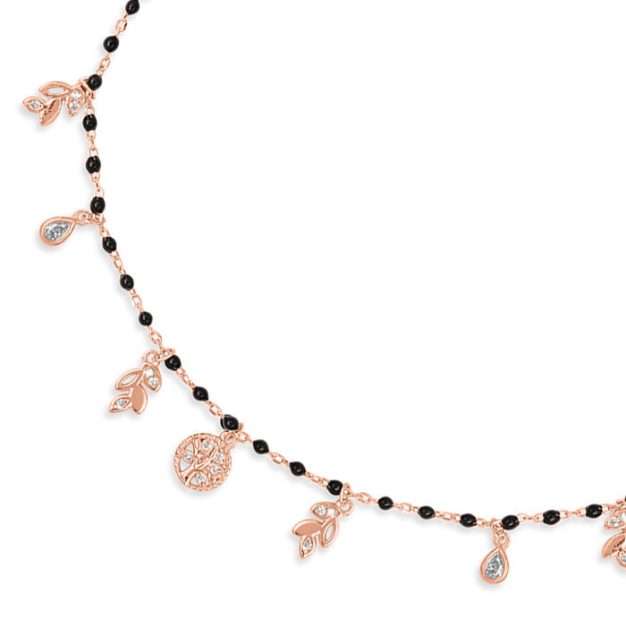 Charming 925 Sterling Silver Rose Gold Plated Anklet