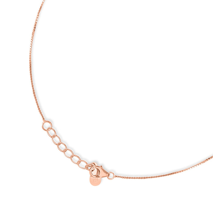 Charming 925 Sterling Silver Rose Gold Plated Anklet