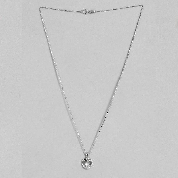 Charming Heart 925 Silver Pendant with Chain