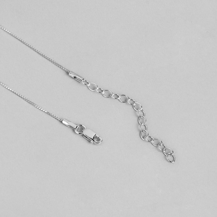 Cherished Bond: Rhodium-Plated 925 Sterling Silver Pendant with Chain