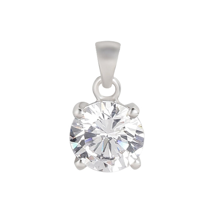 Cherished Bond: Rhodium-Plated 925 Sterling Silver Pendant with Chain