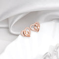 Cherished Connection Rose Gold Plated 925 Sterling Silver Earrings