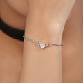 Cherished Gem Rhodium Plated 925 Sterling Silver Bracelet