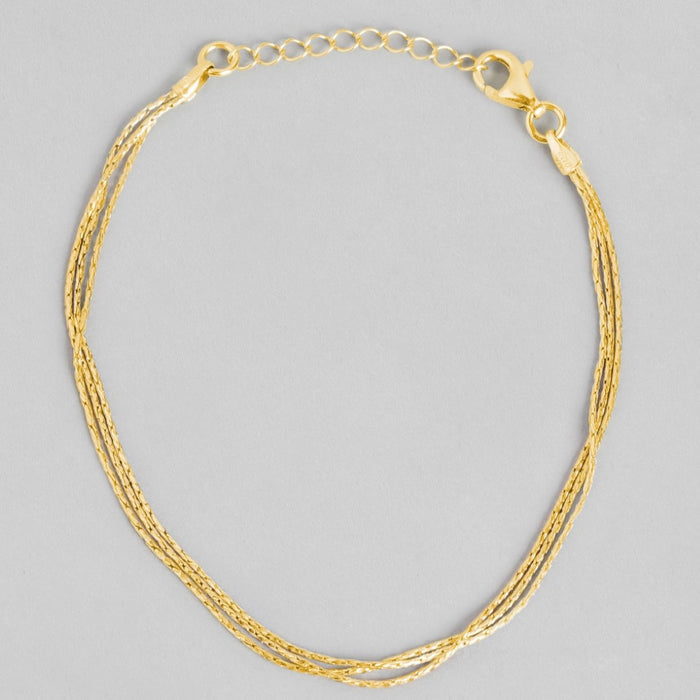 Chic 925 Sterling Silver Gold Plated Bracelet