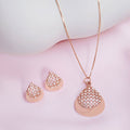 Chic Ensemble Rose Gold Plated 925 Sterling Silver Jewelry Set