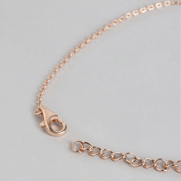 Chic Evil Eye 925 Silver Bracelet in Rose Gold